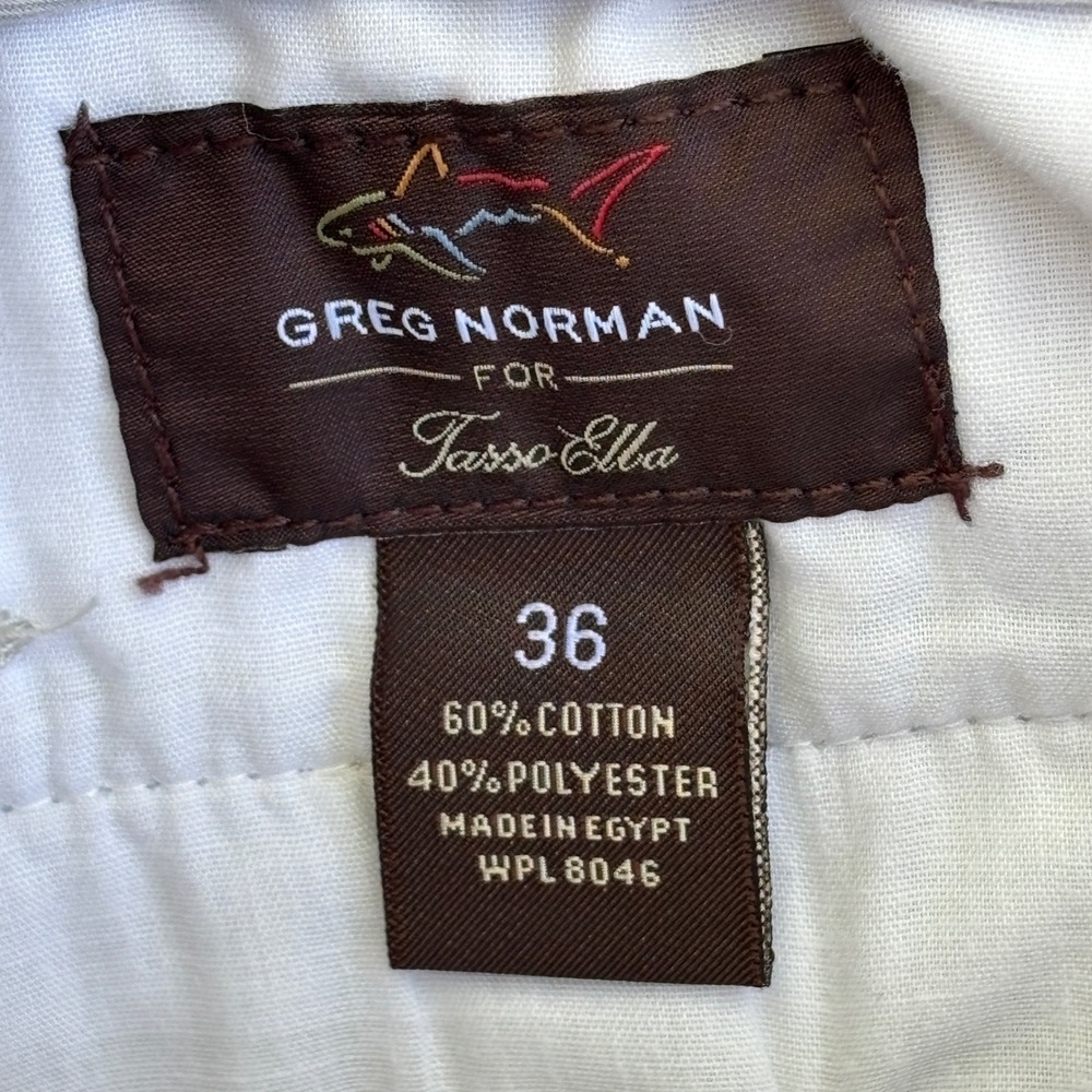 Greg Norman for Tasso Elba Mens Khaki Cargo Shorts Size 36 Tan Golf Outdoor - Picture 4 of 4